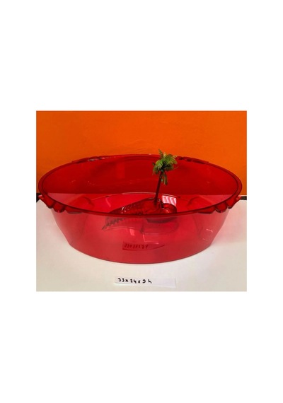 Kaplumbağa Bahçesi Oval 33x24x9h Kırmızı