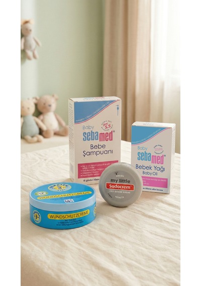 Sebamed & Penaten & Sudocrem Bebek Bakım Seti 4'lü - Şampuan 500ml + Bebek Yağı + Pişik Kremi 200ml + Krem 22g
