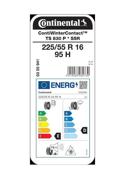 Continnetal 225/55R16 95H WinterContact TS 830 P SSR Kış Lastiği 2023