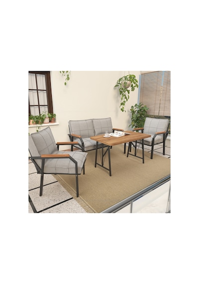 Mygusi Hayal Balkon, Cafe, Metal Kanepe Koltuk Takımı , Bahçe Mobilyası, 2+1+1 + 70x110 Masalı Açık Gri Mygusi Hayal Balkon, Cafe, Metal Kanepe Koltuk Takımı , Bahçe Mobilyası, 2+1+1 + 70x110 Masalı Açık Gri