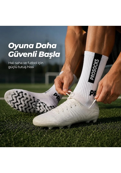 Elitse Kaydırmaz Spor 3'lü Çorabı Beyaz Nefes Alan, Bilek Destekli, Güçlü Tutuşlu Performans Çorabı