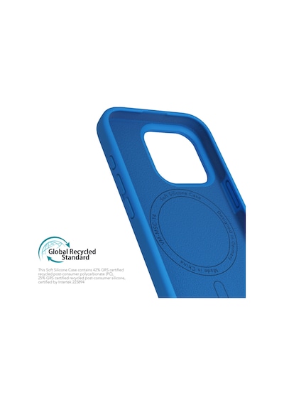 Vonmahlen Apple Uyumlu iPhone 16 Pro Magsafe Silikon Kılıf Mavi