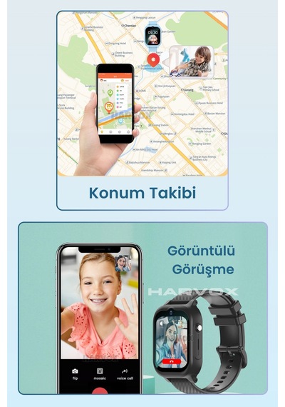 Arvonx HX Kids 4G Max Sim Kartlı Akıllı Çocuk Saati (İthalatçı Garantili)