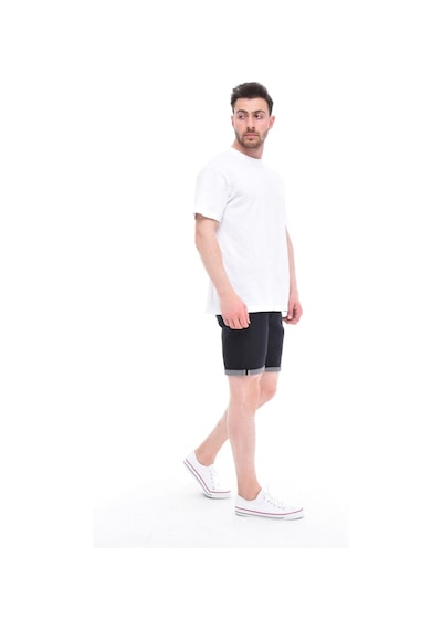 Cedy Denim Erkek Kot Şort Slim Fit Jean Şort - C342 Siyah