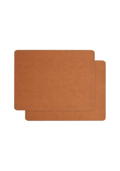 Ocean Home Textile 2'li Taba Renk Deri Amerikan Servis 40 X 30 Cm Genel