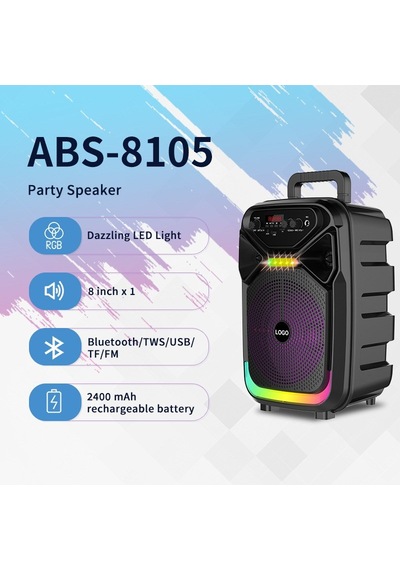 Concord Abs-8105 Fm Radyo/usb/mikrofonlu/kumandalı 8'' Taşınabilir Bluetooth Hoparlör
