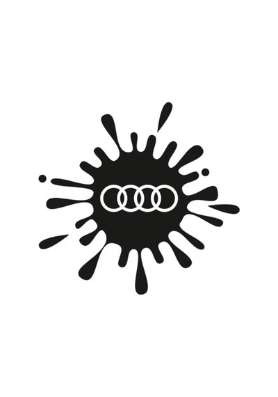 Audi Boya Sıçraması Görünümü Araba Stickerı 15Cm 2 Adet