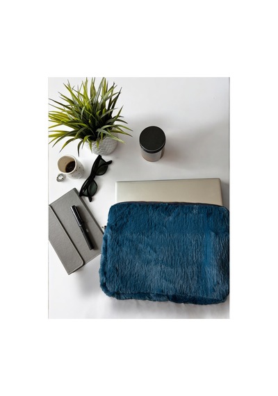 Plush Studıo 13-13.3-14 Inch Peluş Macbook, Laptop Çantası, Lacivert Toscase Askısız 36x26cm Lacivert Lacivert