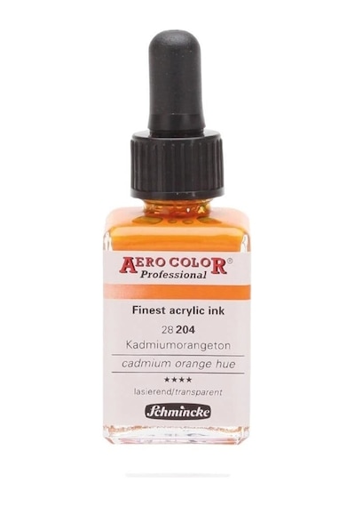 Schmincke Aero Color Akrilik Mürekkep 28 Ml. 204 Cadmium Orange Hue Diğer