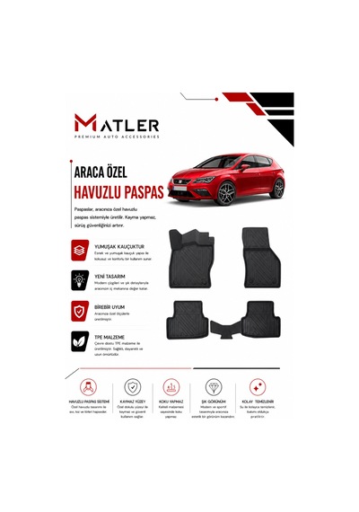 Seat Leon 2012 Model 4d Ekstra Havuzlu Paspas