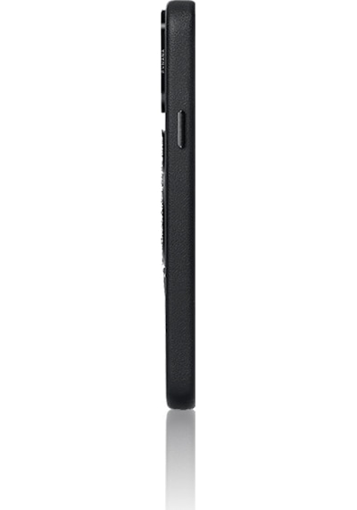 Apple Uyumlu iPhone 16 Pro Max Kılıf Magsafe Şarj Özellikli Standlı Suni Deri Pynana Dancing Circle Serisi Siyah