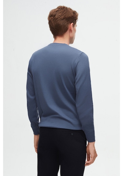 D's Damat Ds Damat Regular Fit İndigo Düz Örgü Kazak 5hf062432004m 771