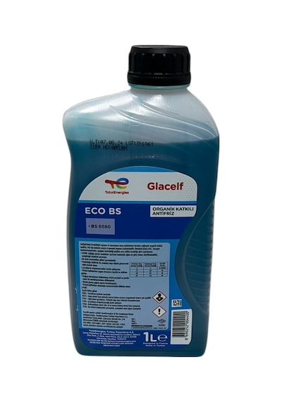 Total Glacelf Eco Bs Organik Katkılı 4 Mevsimlik Mavi Antifriz 1 Litre