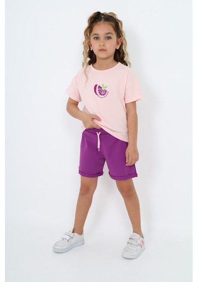 Toontoy Kids Toontoy Kız Çocuk Fresh Görsel Baskılı Şortlu Takım Pudra Toontoy Kids Toontoy Kız Çocuk Fresh Görsel Baskılı Şortlu Takım Pudra