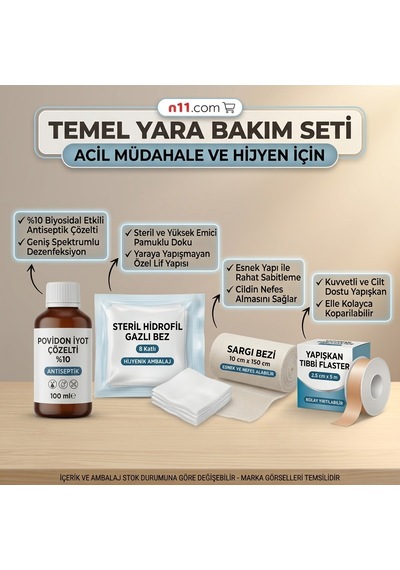 Yara Bakım Seti - İlkyardım Seti Midi Boy Beyaz