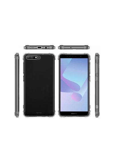 Blogy Y6 2018 İle Uyumlu Crystal Fit Kılıf Smoke Black