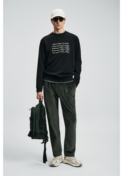 Lufian Shadow Erkek Sweatshirt Siyah Siyah 112030174100100 Siyah
