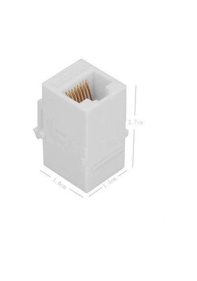 Cat. 6 Rj45 Dişi - Dişi Keystone Ara - Beyaz