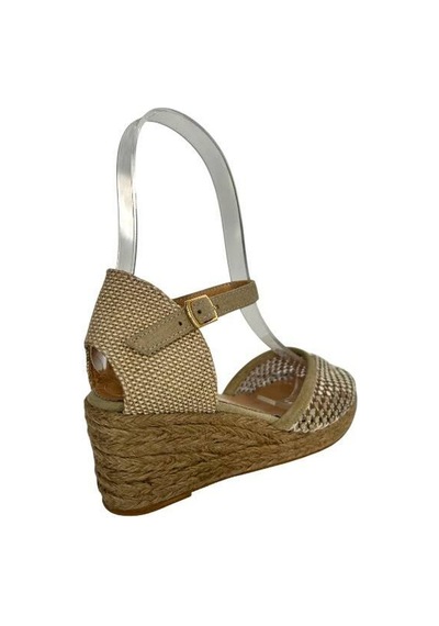 Kemal Tanca 877 T01 Kadın Dolgu Topuklu Espadril Bej