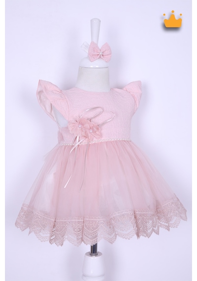 Babyhola 0-24 Ay Gofre Tül Etekli Kız Bebek Çocuk Abiye Bayramlık Elbise Saç Bandı Set Pembe 1007 Pudra Babyhola 0-24 Ay Gofre Tül Etekli Kız Bebek Çocuk Abiye Bayramlık Elbise Saç Bandı Set Pembe 1007 Pudra