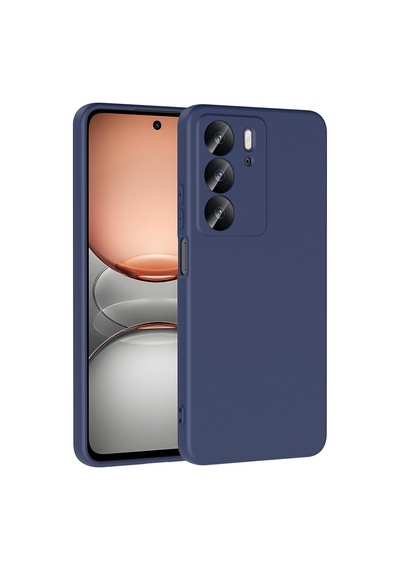 Realme C75 Kılıf Yumuşak Silikon Kamera Korumalı Lansman Pazarplus Lacivert