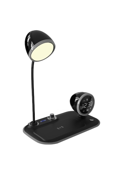 S-link Sl-cw21 Siyah Telefon Uyumlu Fast Şarj 15w Ayarlanabilir Led Işıklı Masa Lambası