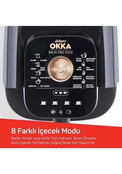 Arzum OKKA OK0036 Rich Pro Plus 700 W Su Hazneli Türk Kahvesi Makinesi