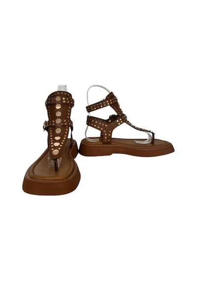 Kemal Tanca 862 288-3 Kadın Hakiki Deri Sandalet Taba