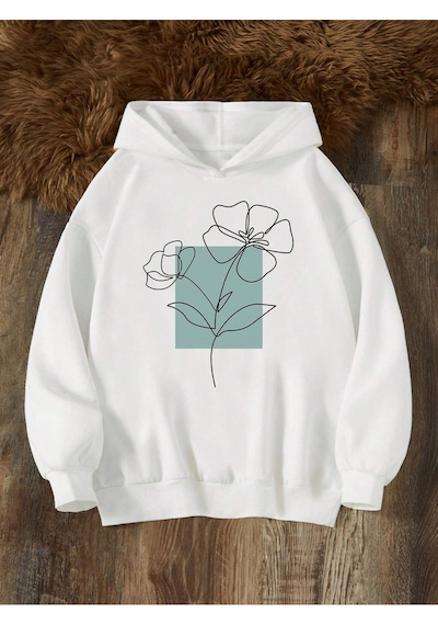 Harmandar 3 Iplik Kalın Pofuduk Çiçek Baskılı Beyaz Unisex Kanguru Cepli Kapüşonlu Sweatshirt Hoodie Beyazçiçek Harmandar 3 Iplik Kalın Pofuduk Çiçek Baskılı Beyaz Unisex Kanguru Cepli Kapüşonlu Sweatshirt Hoodie Beyazçiçek