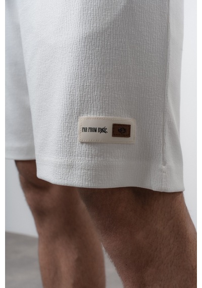 Erkek Polo Yaka Regular Fit T-shirt Şort Takım Ekru