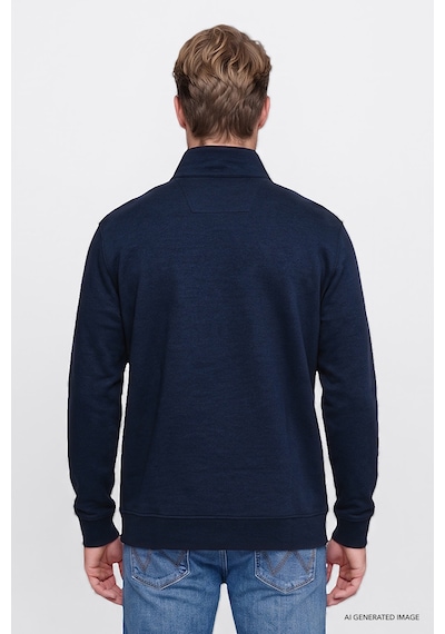 Wrangler Pamuklu Regular Fit Fermuarlı Erkek Sweatshirt W2620157410 Lacivert