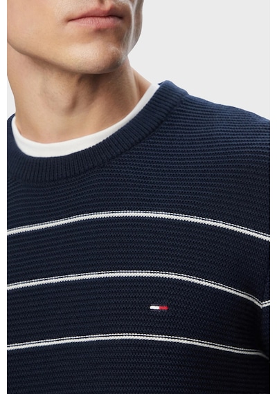 Tommy Jeans Pamuklu Regular Fit Çizgili Bisiklet Yaka Kazak Erkek Kazak Dm0dm23384 C1g Lacivert Tommy Jeans Pamuklu Regular Fit Çizgili Bisiklet Yaka Kazak Erkek Kazak Dm0dm23384 C1g Lacivert