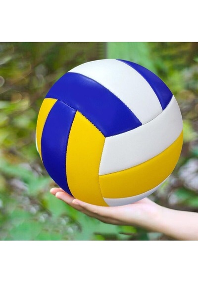 Muba Dikişli Voleybol Topu Yumuşak Deri Antrenman Ve Salon Uyumlu, Tek Ebat, Mbdktp, Karışık Çok Renkli