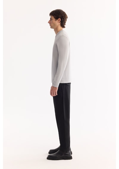Avva Erkek Gri Bisiklet Yaka Rayon Tüylenmeyen Regular Fit Triko Kazak A52y5001
