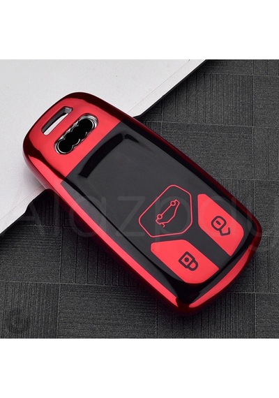 Audi A6 A5 A4 Q7 Q5 S4 S5 S7 B9 A4l 4m 8w Tt Tts Rs 8s Parlak Tpu Anahtar Kılıfı Kırmızı