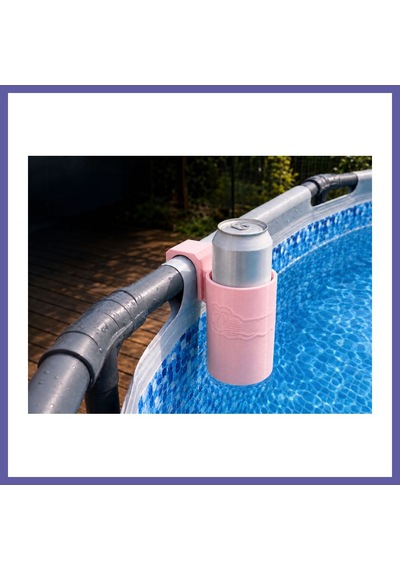 Bezos 3d Baskı Havuz Bardaklığı - Boruya Takılan İçecek Tutucu-pembe Nıda