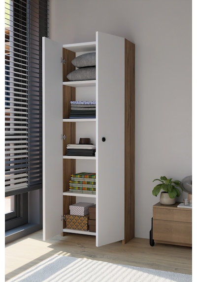 Alpaevmobilya 150 Cm 2 Kapaklı 5 Raflı Geniş Çok Amaçlı Yatak Odası Kıyafet Dolabı Düzenleyici Ve Organizer Beyaz - Atlantik Çam Alpaevmobilya 150 Cm 2 Kapaklı 5 Raflı Geniş Çok Amaçlı Yatak Odası Kıyafet Dolabı Düzenleyici Ve Organizer Beyaz - Atlantik Çam