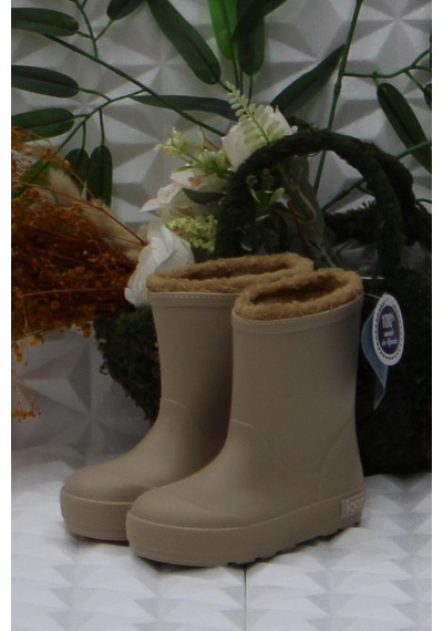 Igor W10306 004 Yogı Borreguıto Verde Bej İçi Kürklü Çocuk Yağmur Çizmesi