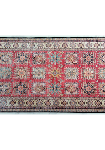 Geleneksel Kilim Desenli Kırmızı Ve Bej Etnik Halı - 14921ou Kırmız