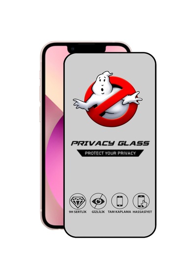 Apple Uyumlu   iPhone 13 Mini Tam Kaplayan Gizli Hayalet Temperli Ekran Koruycu Cam