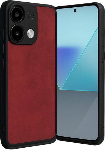 Xiaomi Redmi Note 13 Pro 5g Uyumlu Kılıf Aras Deri Kapak - Kırmızı
