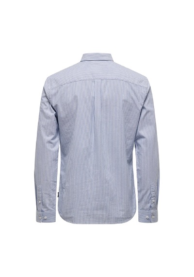 Only & Sons Only&sons Erkek Çizgili Gömlek 22027766 Açık Mavi