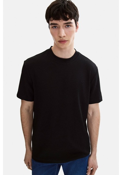 Backandbond Siyah Regular Fit Basic Bisiklet Yaka Tişört