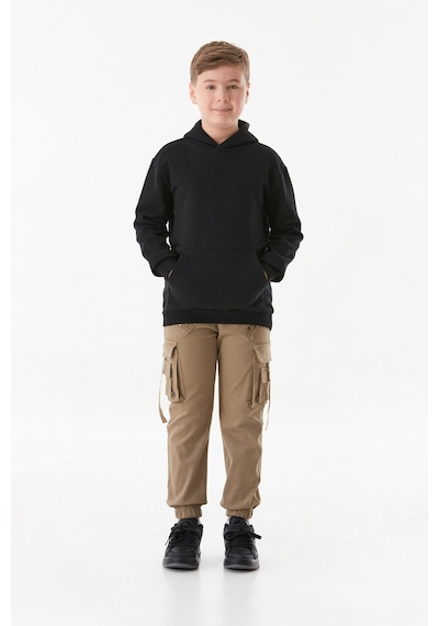 Fullamoda 3 İplik Kanguru Cepli Kapüşonlu Erkek Çocuk Sweatshirt 25kcck5258127380-siyah Siyah Fullamoda 3 İplik Kanguru Cepli Kapüşonlu Erkek Çocuk Sweatshirt 25kcck5258127380-siyah Siyah