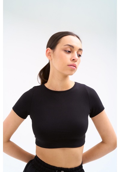 Normal People Era - Crop Top Üst / 95%cotton 5%elastane Siyah