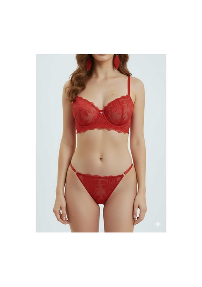 La Linaa Çiçekli Balenli Sütyen Iç Çamaşırı Takım - Dantelli İç Giyim Kırmızı - 921492206 Kırmızı La Linaa Çiçekli Balenli Sütyen Iç Çamaşırı Takım - Dantelli İç Giyim Kırmızı - 921492206 Kırmızı
