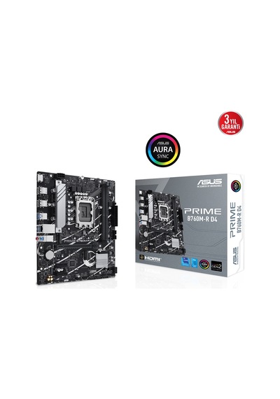 Asus Prıme B760m-r D4 Intel B760 Soket 1700 Ddr4