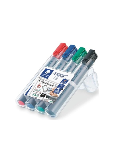 Staedtler 356 Wp4 Lumocolor Flipchart Markör Yuvarlak Uçlu 4'lü Diğer