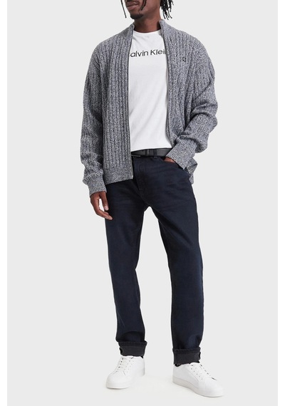 Calvin Klein % 100 Pamuk Dik Yaka Hırka Lv04rh319gcef Erkek Hırka Lv04rh319g Cef Lacivert
