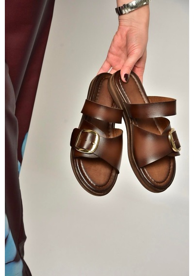 Fox Shoes Y390350703 Kahverengi Hakiki Deri Kadın Terlik Kahverengi Fox Shoes Y390350703 Kahverengi Hakiki Deri Kadın Terlik Kahverengi